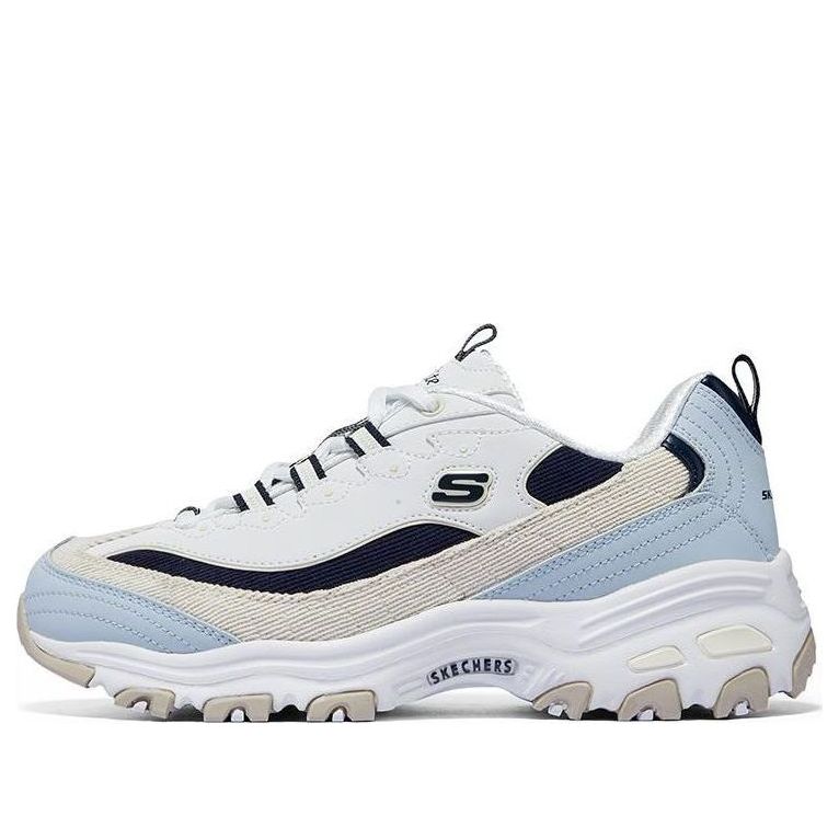 (WMNS) Skechers D'Lites Varsity Spirit Shoes 'White Blue Black' 896276-BLMT
