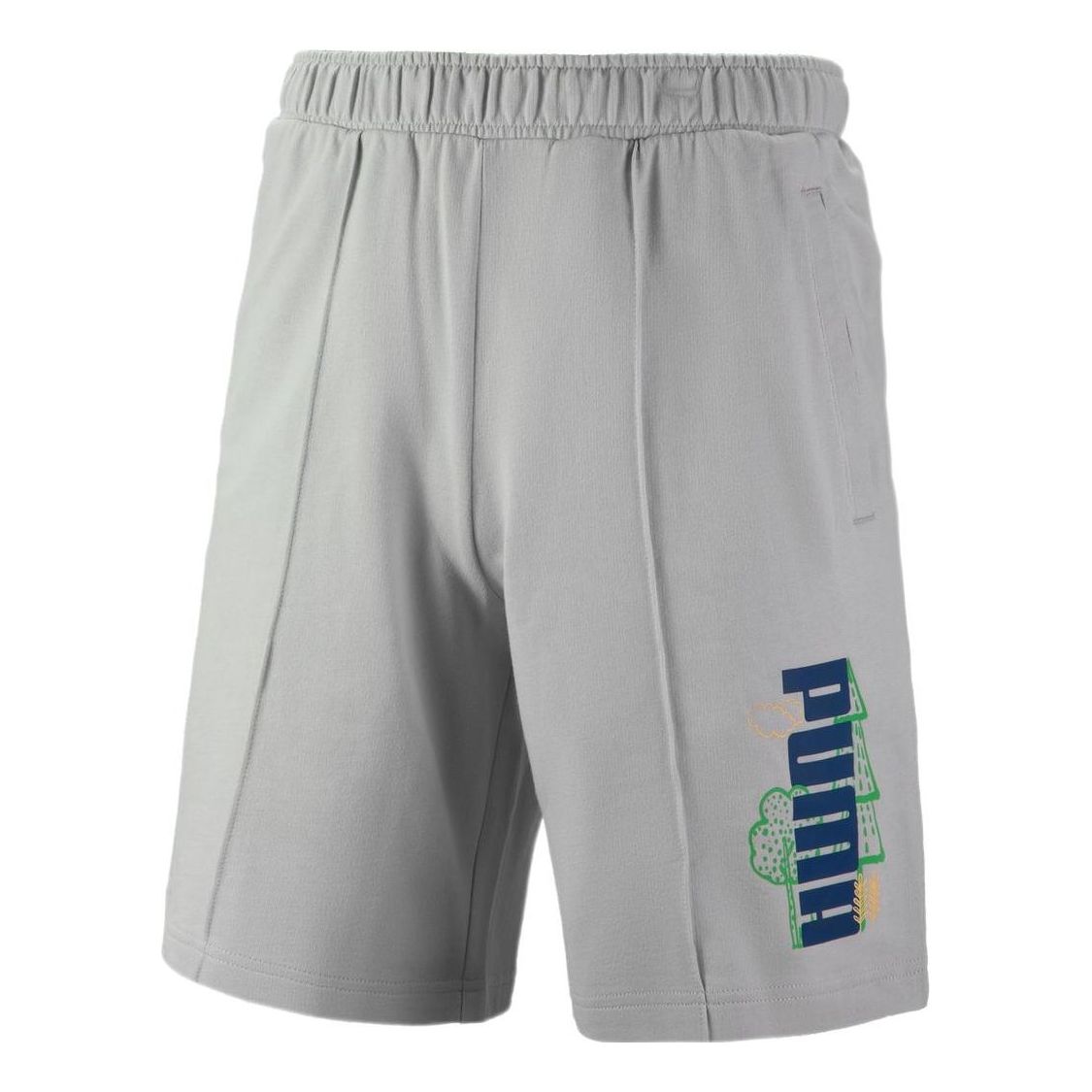 PUMA Logo Nature Shorts 'Grey' 538777-09