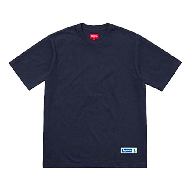 Supreme SS18 Athletic Label SS Top Navy Tee SUP-SS18-310