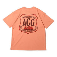 Men's Nike ACG Minimalistic Alphabet Logo Printing Casual Round Neck Short Sleeve Pink T-Shirt DR7758-824