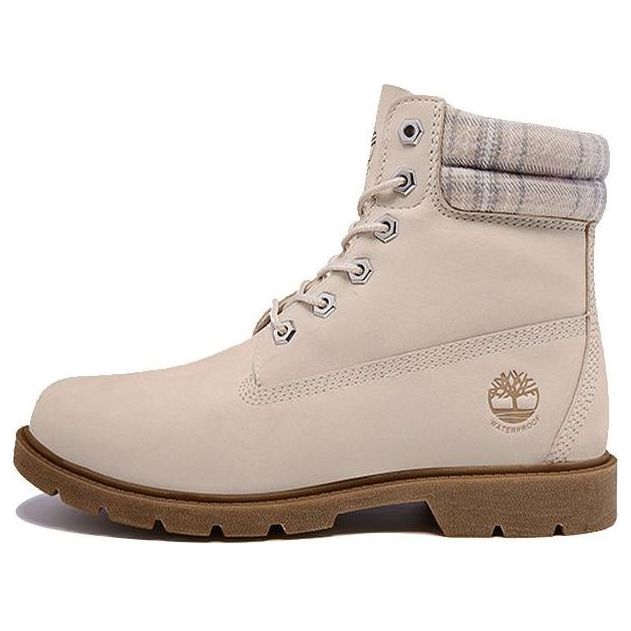 (WMNS) Timberland Lindon Woods 6 Inch Waterproof Boot 'Beige Nubuck and Printed Collar' A2BBR