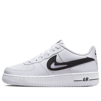 (GS) Nike Air Force 1 '07 'Cut Out Swoosh - White Black' DR7889-100