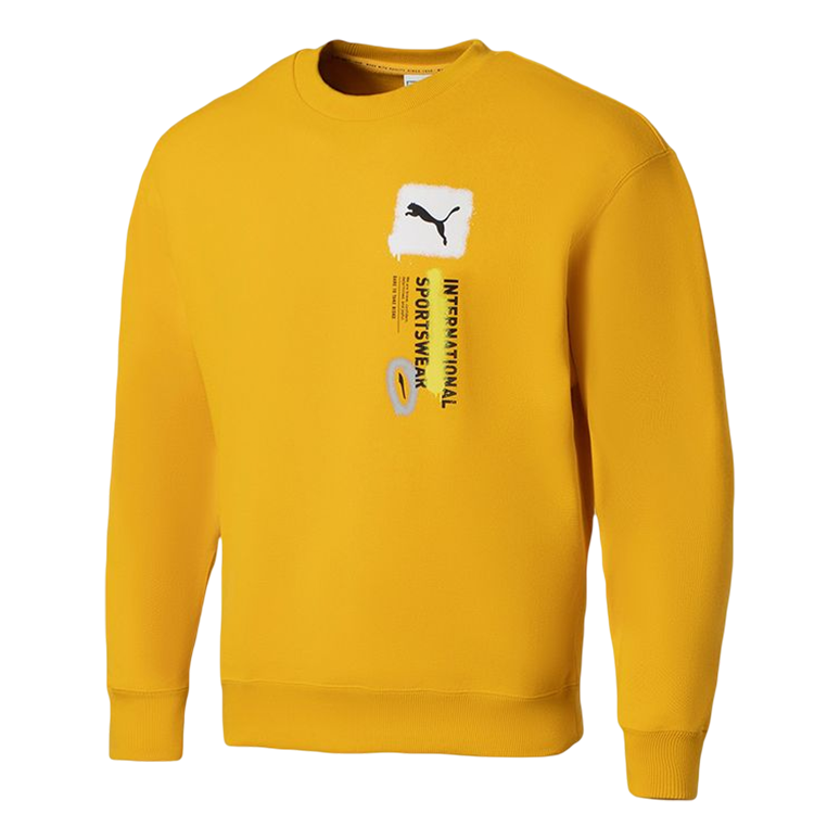 PUMA Logo International Sportswear Sweatshirt 'Yellow' 536303-85