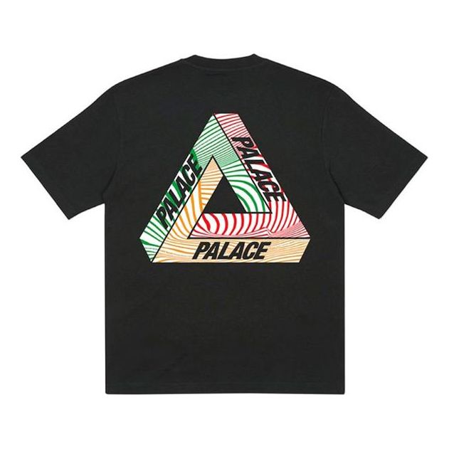 PALACE Tri-Tex Black Multi-Color Triangle Printing Short Sleeve Unisex P18TS220