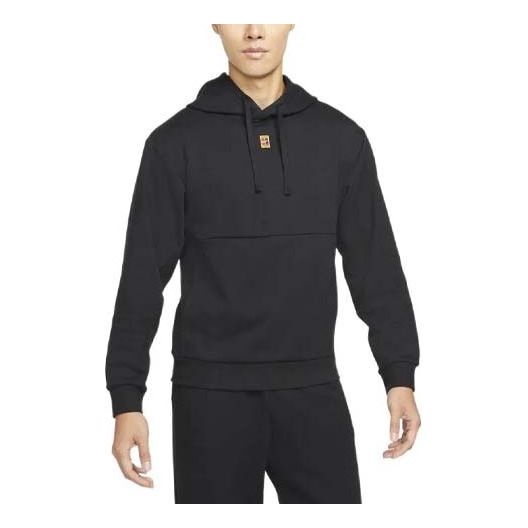 Men's Nike Solid Color Logo Printing Hooded Long Sleeves Black DA5712-010