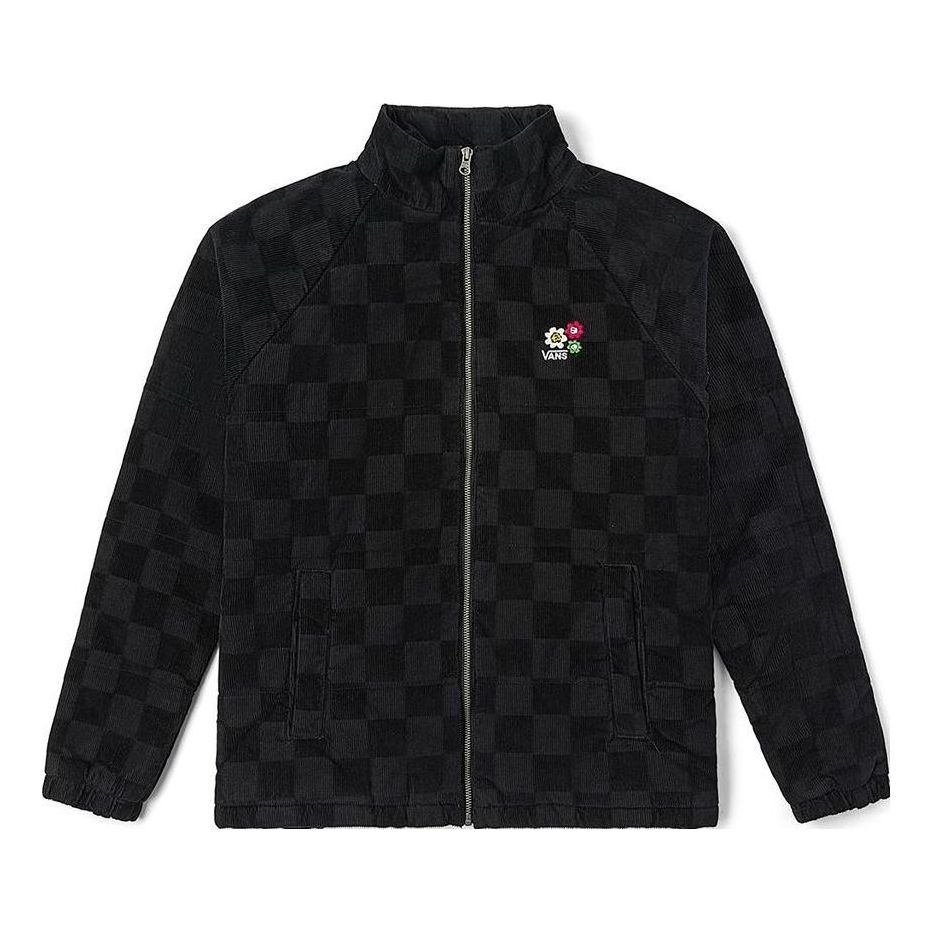 (WMNS) Vans Anaheim Floral Cord Checker Jacket 'Black' VN00044DY28
