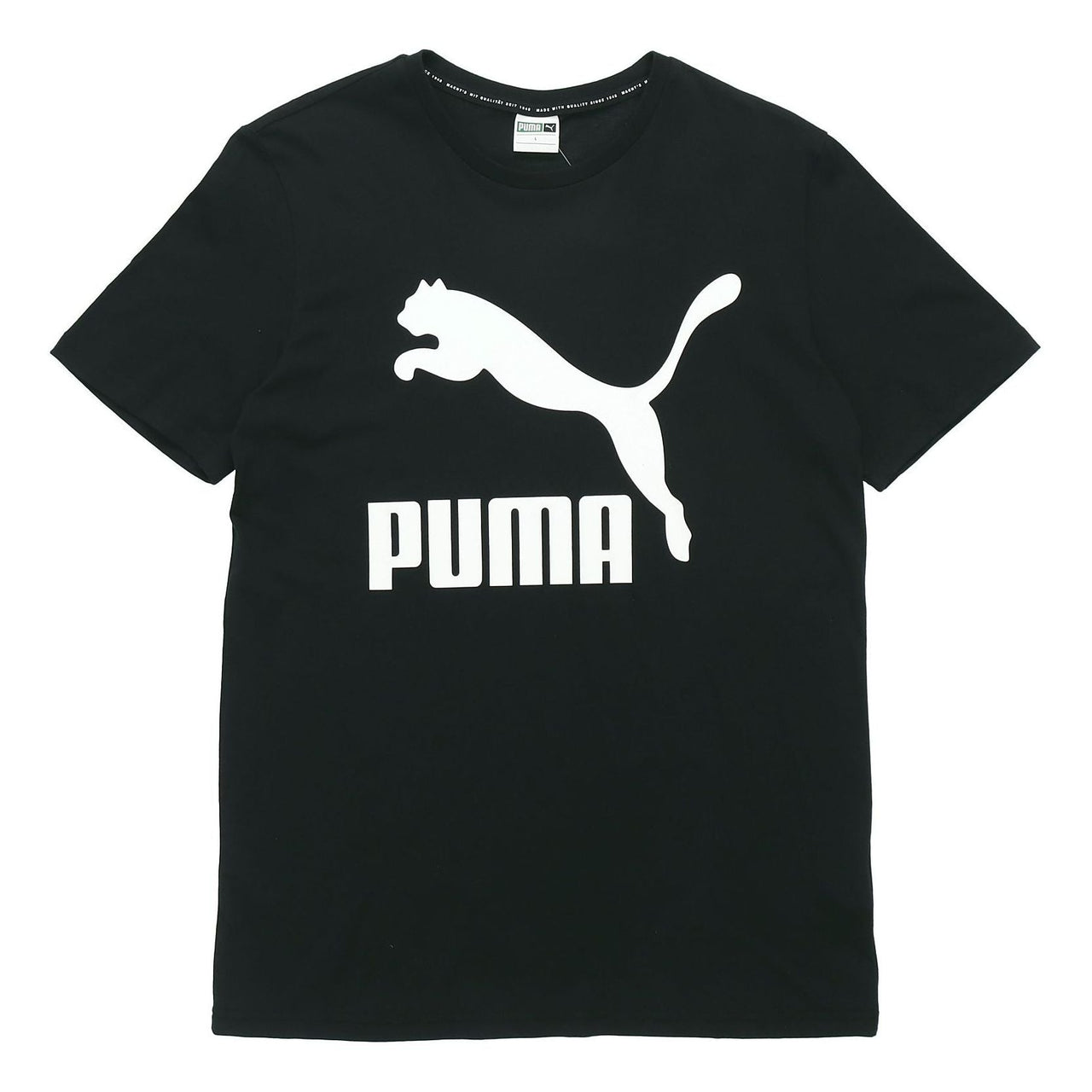 PUMA Classics Logo Sports Short Sleeve TEE Black 579405-01