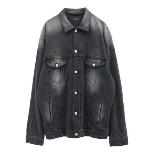 Balenciaga Washed Denim Jacket Large Fit 'Black' 662772TKVG51000