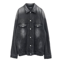 Balenciaga Washed Denim Jacket Large Fit 'Black' 662772TKVG51000