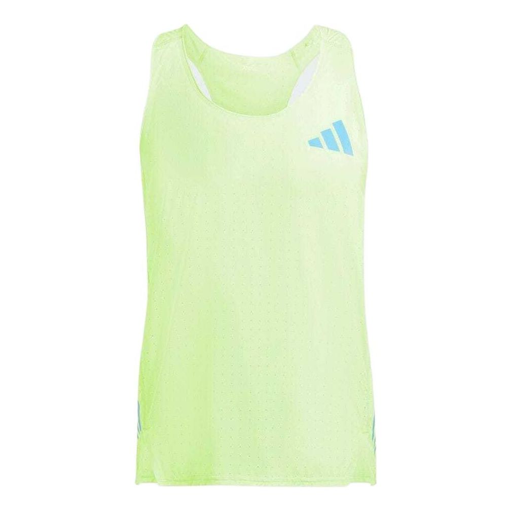adidas Adizero Road to Records Singlet Asia Sizing 'Lucid Lemon' IT8859