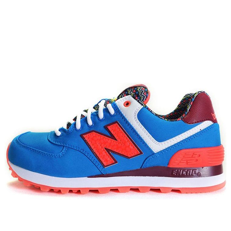 (WMNS) New Balance 574 Series Low Tops Blue Orange WL574SBE