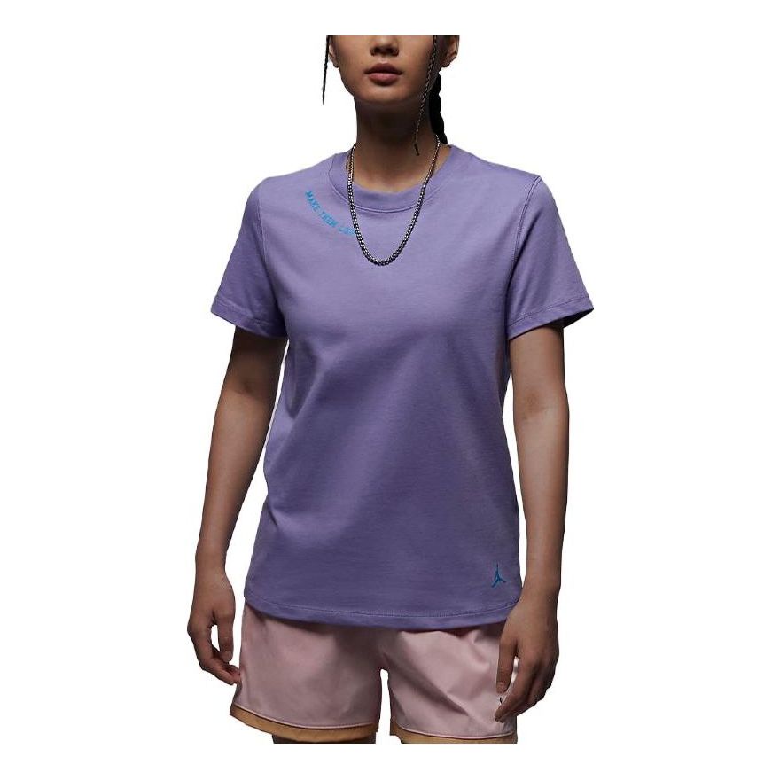 (WMNS) Air Jordan Make Them Look T-shirt 'Purple' FD0103-500