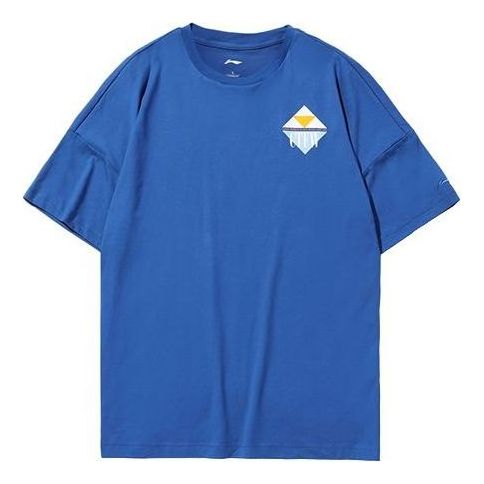 Li-Ning Counterflow Graphic T-shirt 'Blue' AHSQ352-3