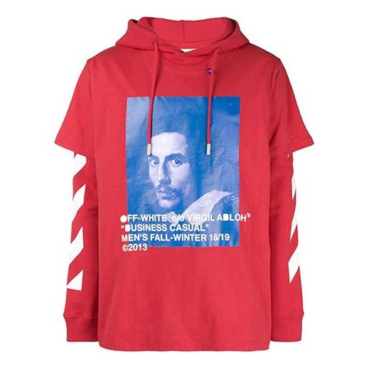 Men's Off-White Portrait Printing Red OMBB042F181920112030