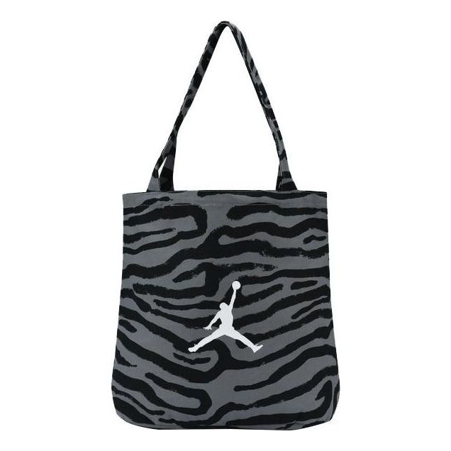 Air Jordan JORDAN BREAKFAST Series Large Capacity logo Version Printing Cotton handbag Unisex Black DX7177-010