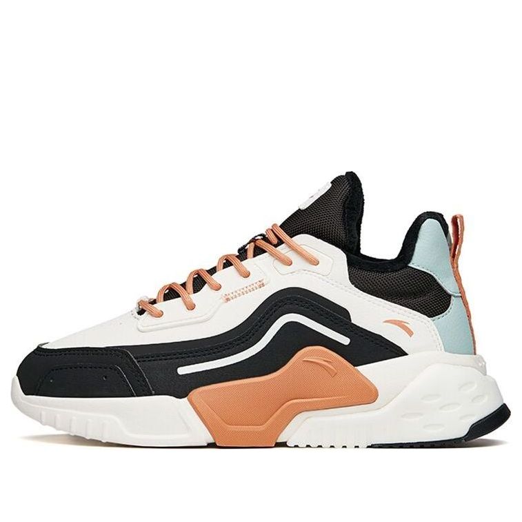 (WMNS) ANTA Leather Fleeced Running Shoes 'White Orange Black' 122148980-2