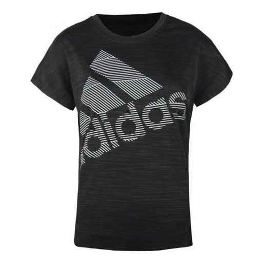 (WMNS) adidas Training Sports Round Neck Short Sleeve 'Black' EB4498
