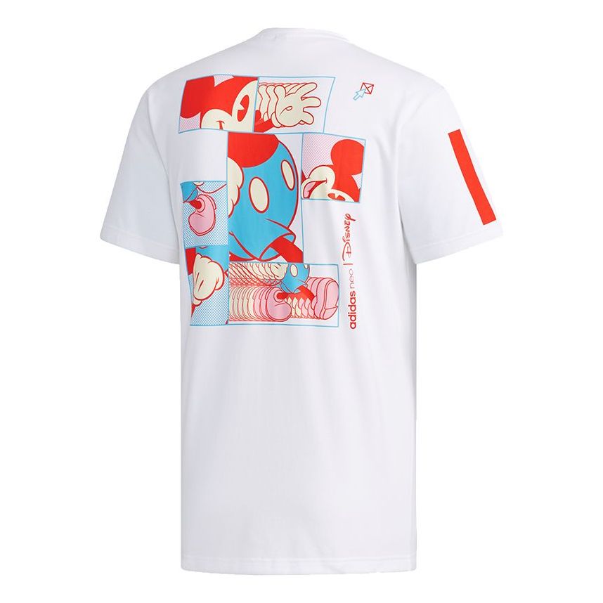 adidas neo Mcky&mnn T1 Casual Sports Mickey Pattern Short Sleeve White EI4542