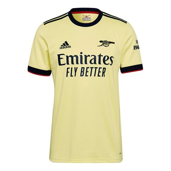 adidas Arsenal SW Guest Sport Soccer Short Sleeve T-shirt Men's Yellow GM0218