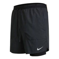 Nike Dri-FIT Solid Color Small Label Breathable Quick Dry Running Training Shorts Black DM4760-010