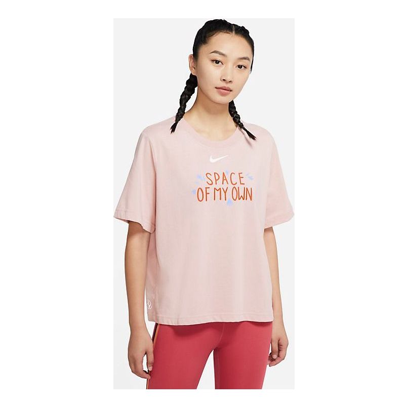 (WMNS) AS W NK DF B. GARDEN SS Tee PINK OXFORD DM7913-601
