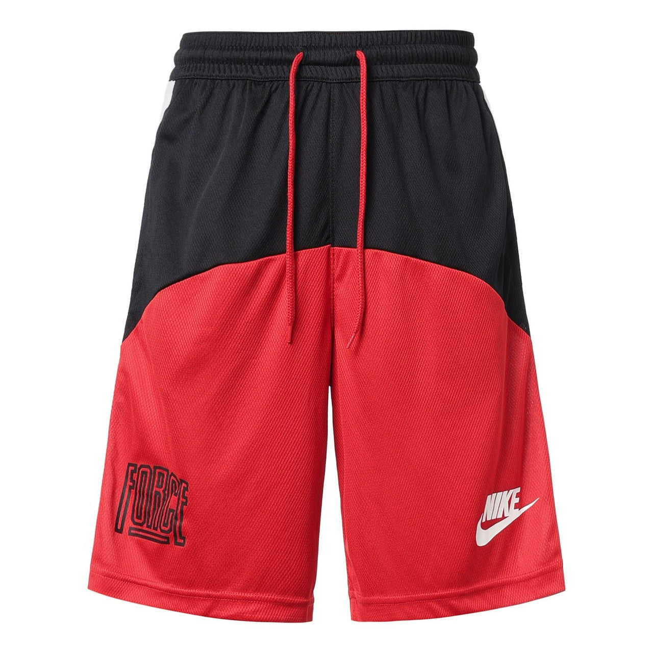 Men's Nike Colorblock Logo Straight Shorts Black Red DQ5827-011