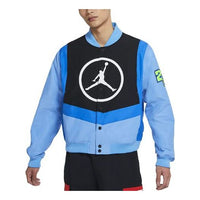 Air Jordan Sport Dna Logo Contrast Jacket For Men Blue CV2774-412