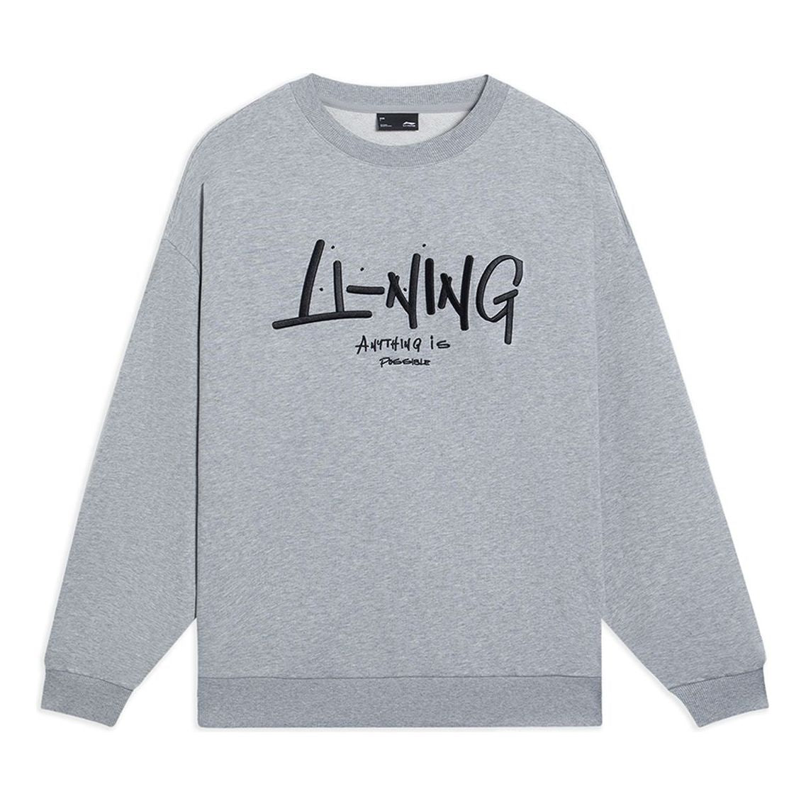 Li-Ning Anything Is Possible Graphic Sweatshirt 'Grey' AWDSF75-5
