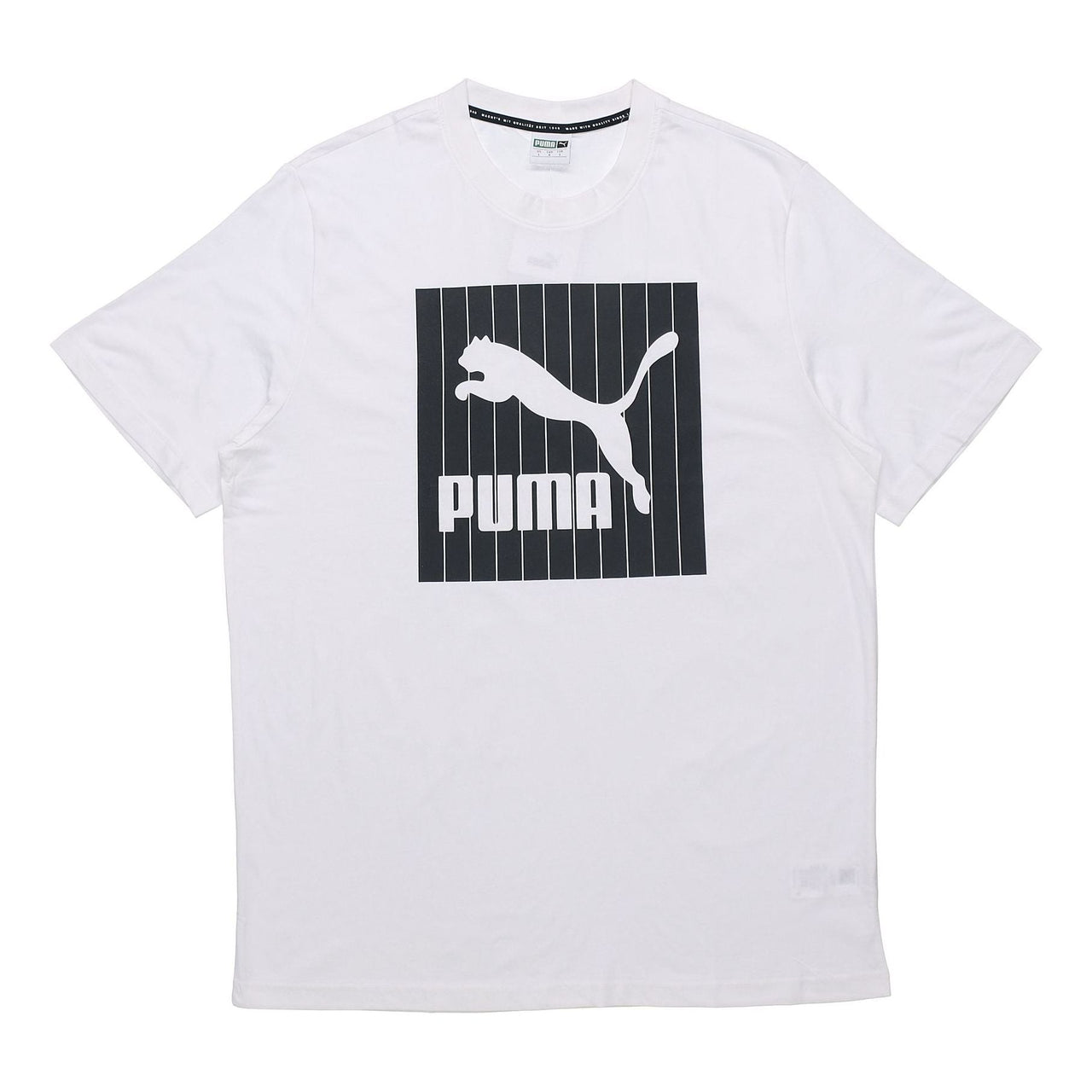 PUMA Logo Round Neck Short Sleeve White 579871-02
