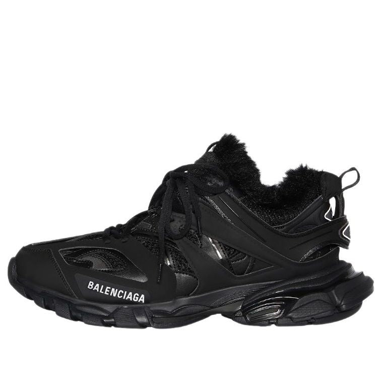 (WMNS) Balenciaga Track Sneakers 'Fake Fur Black' 668555W3CQ11000
