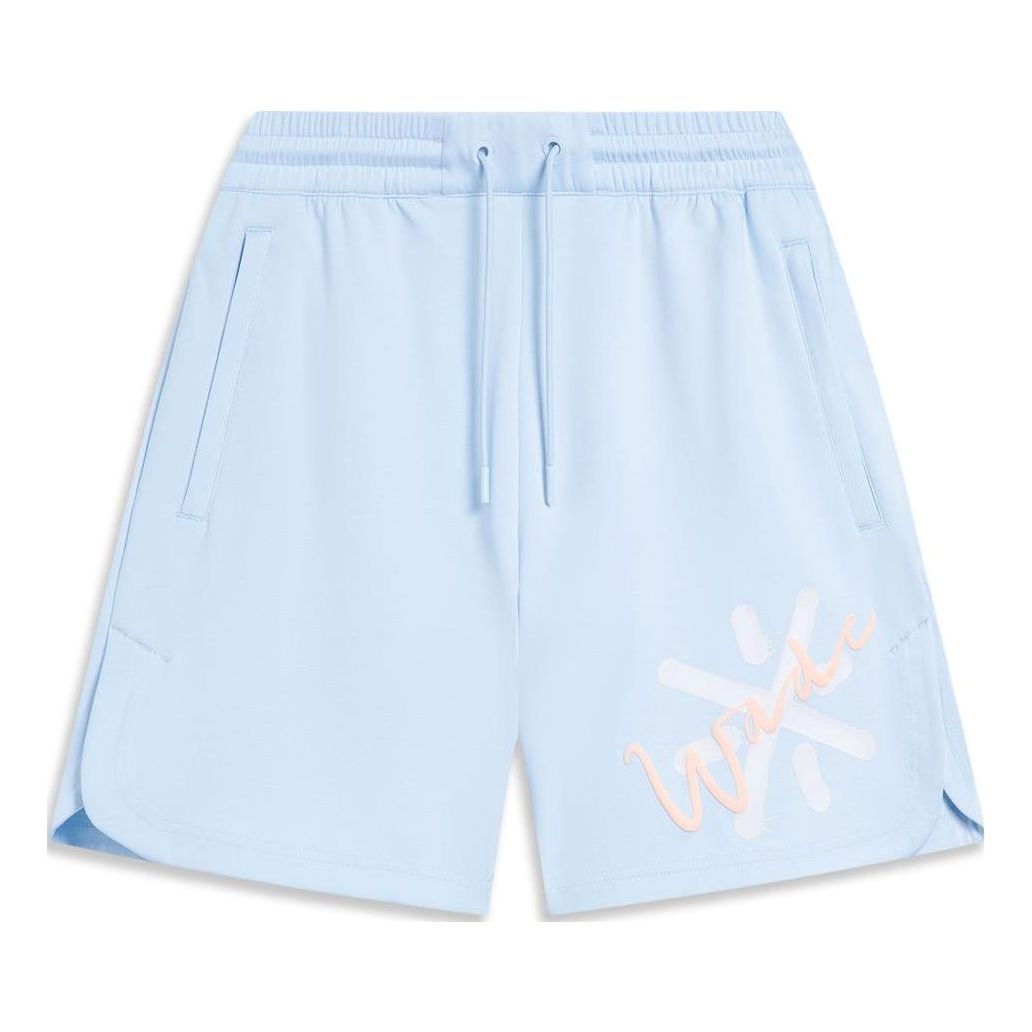 Li-Ning x Salventius Way Of Wade Graphic Shorts 'Light Blue' AKST323-3