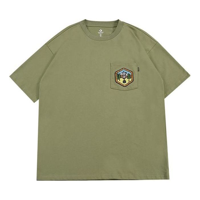 Converse Pocket Logo T-Shirt 'Army Green' 10025881-A02