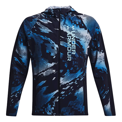 Under Armour OutRun the STORM Windbreaker Asia Sizing 'Blue Black' 1365666-001