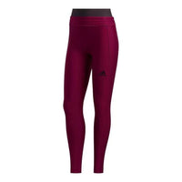 (WMNS) adidas Sports Leggings Deep-Wine FT7021