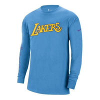 Nike x NBA Lakers 2021/22 City Edition Courtside Heavyweight Moments Long Sleeve T-Shirt 'Blue' DA7315-462