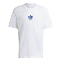 adidas originals MENS Loungewear Adicolor 3d Casual Sports Crew-neck Short Sleeve White GN3547