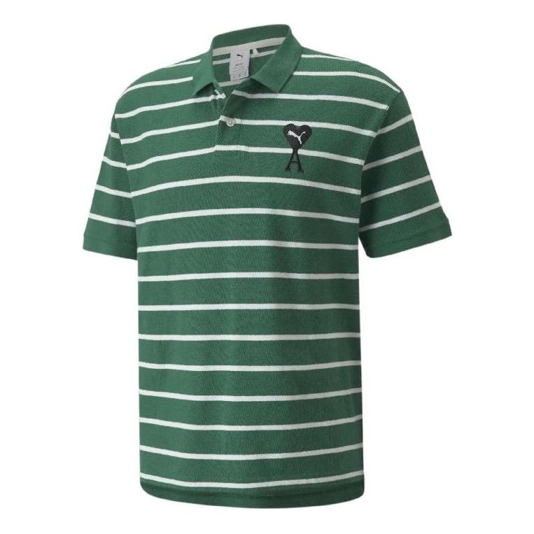 PUMA X Ami  Short Sleeve Polo Shirt 'Green' 534067-96