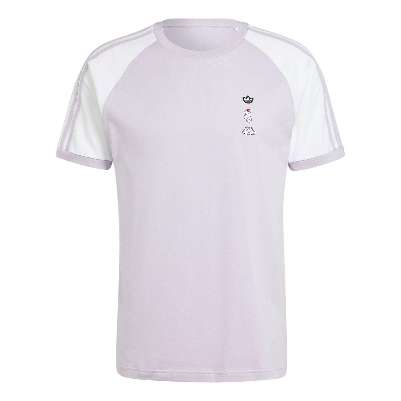 adidas Mickey Mouse x Originals 3-Stripes Tee Asia Sizing 'Purple' IY2271