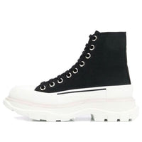 (WMNS) Alexander McQueen Tread Slick Boots 'Black White' 611706W4L321070