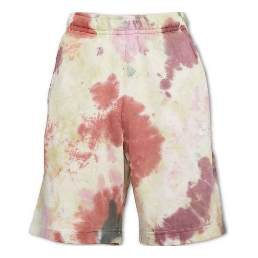Nike Sportswear French Terry Casual Sports Shorts Camouflage Red CZ7855-638