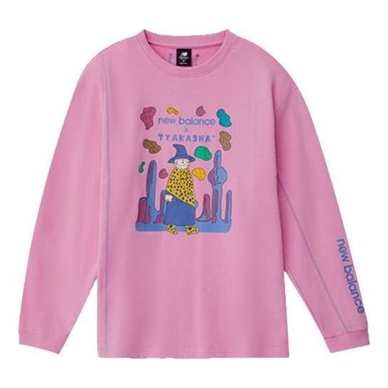 New Balance x Tyakasha Graphic Print Sweatshirt 'Pink Purple' AMT04390-NJR