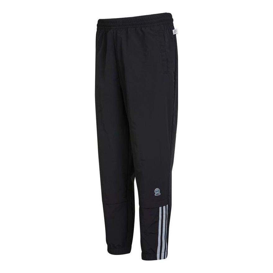 Men's adidas neo SS22 Logo Label Stripe Casual Sports Pants/Trousers/Joggers Autumn Black HC9666