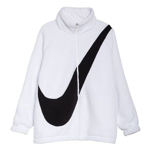 (WMNS) Nike Big Swoosh Reversible Fur Jacket 'Black White' CI8938-100