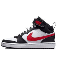 (GS) Nike Court Borough Mid 2 'White Black University Red' DO5889-161