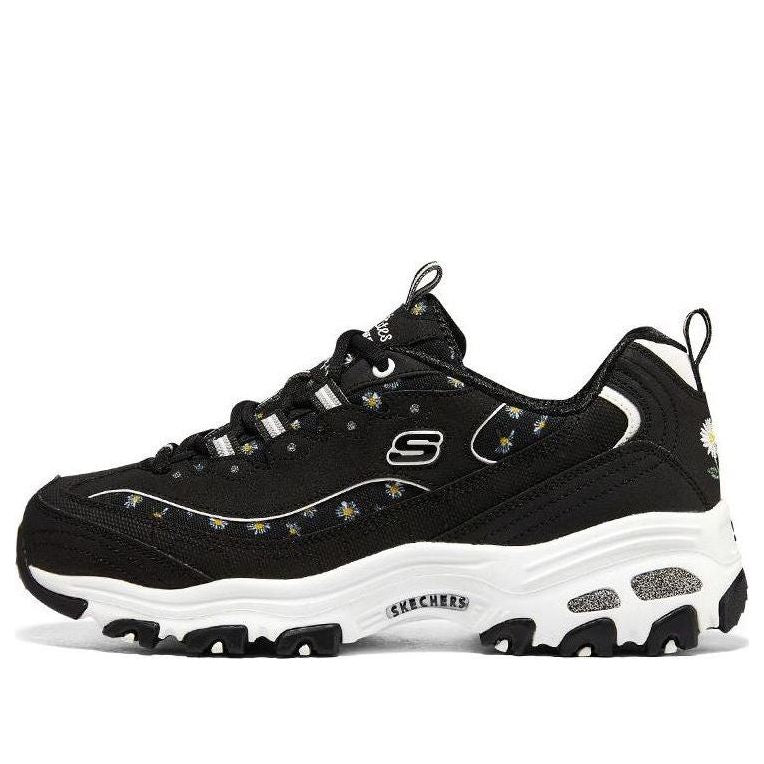 (WMNS) Skechers D'lites 1.0 Sneakers 'Black' 896180-BKW