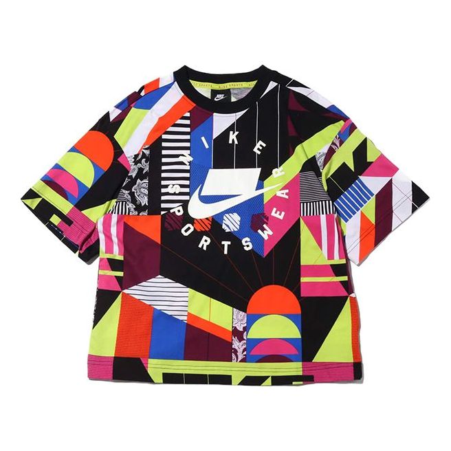 (WMNS) Nike Sportswear Loose Fit Short Sleeve 'Multi' AT0565-010
