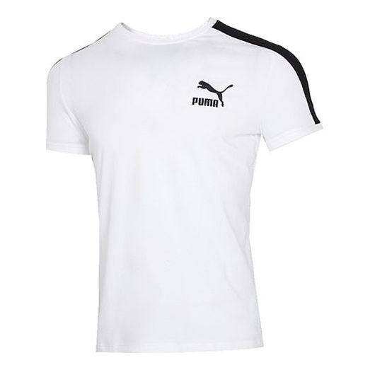 PUMA Iconic T7 T-Shirt 'White Black' 532291-02