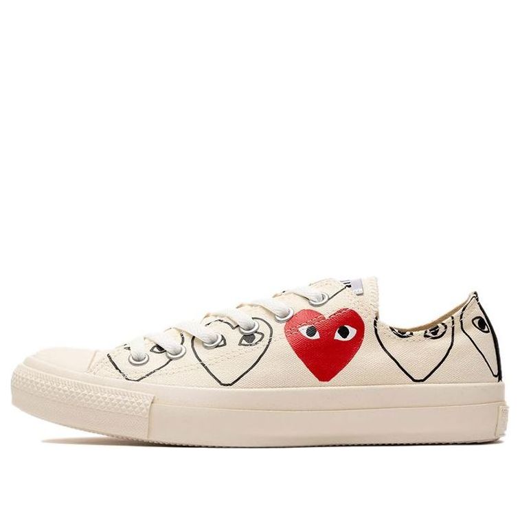 Converse CDG x Chuck Taylor All StarMulti-Heart 'Creamwhite Red' 168986C