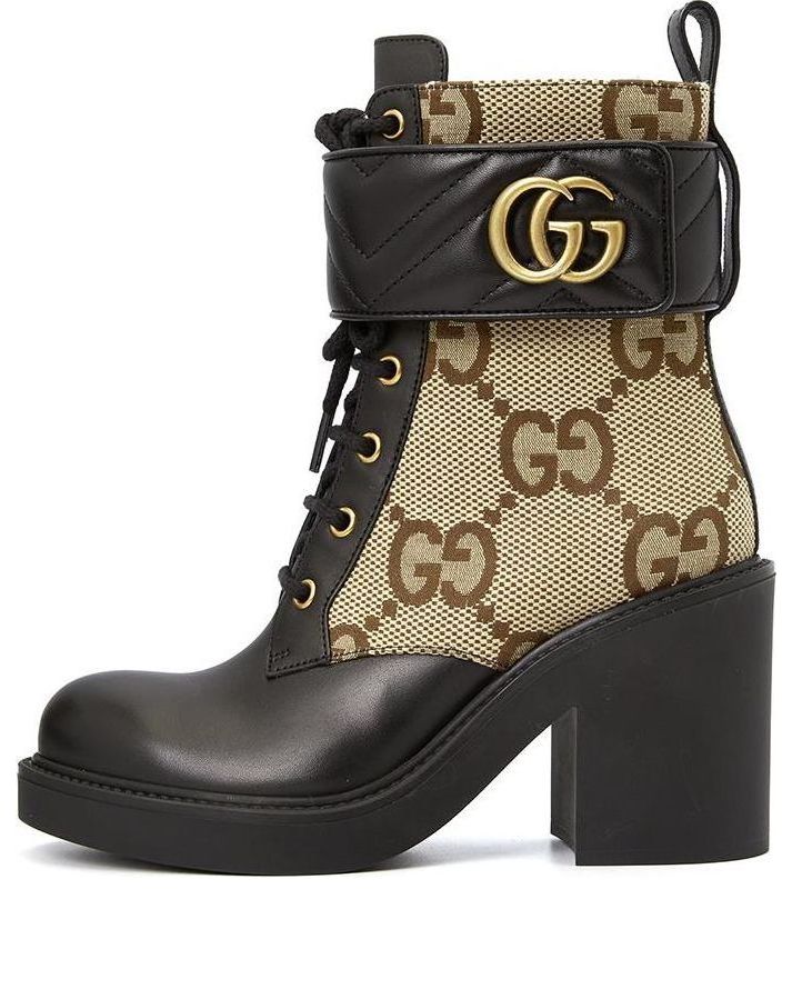 (WMNS) Gucci Boot with Double G 'Camel Ebony' 719849-AABD0-1183