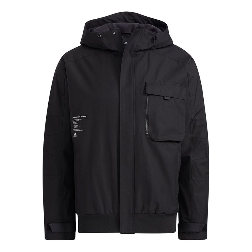 adidas M Utility Jkt Big Pocket Sports Hooded Jacket Black HD0355